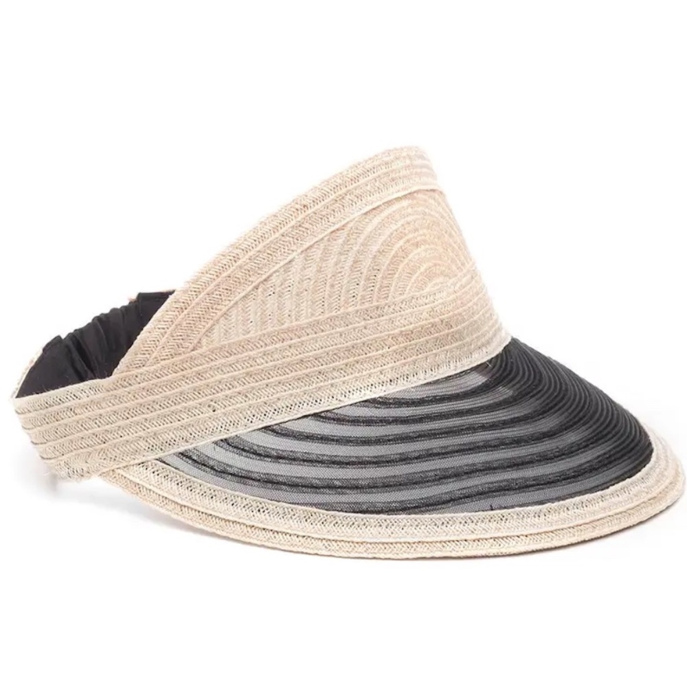 Eugenia Kim Vicky Visor - Natural & Black Woven